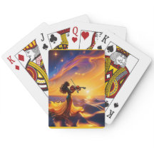 Menina Asiática Jogando A Cena Surreal Violina