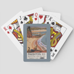 Baralho Menina britânica das estradas de ferro que olha