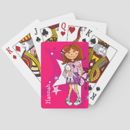 Baralho Menina rosa clara chamada jogo de cartas