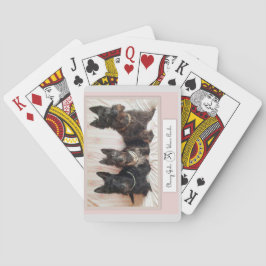 Baralho Meninas Clássicas Vestem Pérolas Jogando Cartões