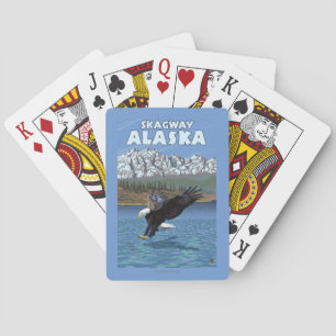 Baralho Mergulho da águia americana - Skagway, Alaska