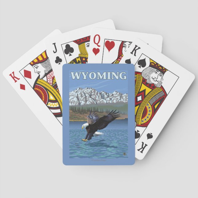 Baralho Mergulho da águia americana - Wyoming (Verso)