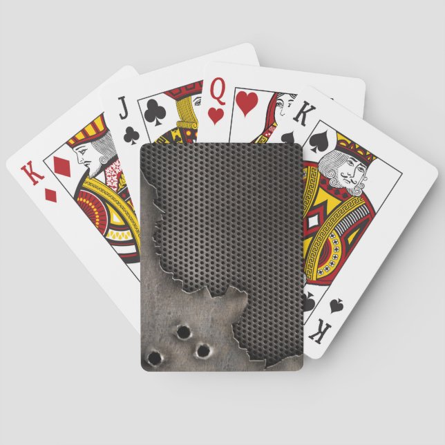 Baralho Metal com fundo dos buracos de bala (Verso)