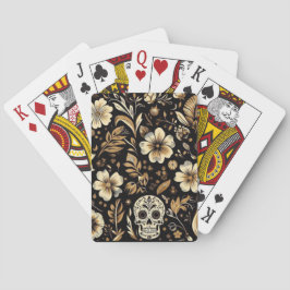 Baralho mexican dead and floral black art Poker