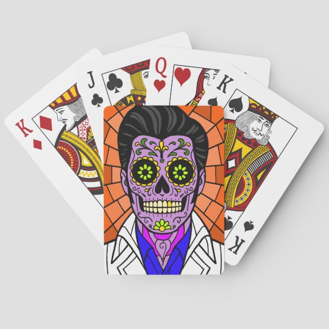 Baralho Mexican Elvis Stained Glass Playing Cards (Verso)
