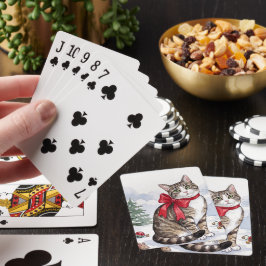 Baralho Mia a Gata Festiva com Decoração de Feriado