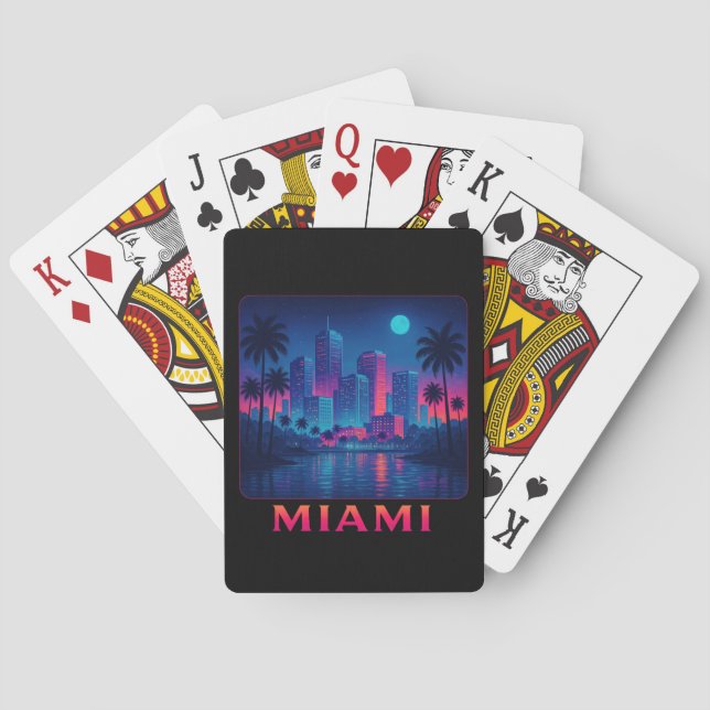 Baralho Miami Moonrise - Horizonte Neon (Verso)