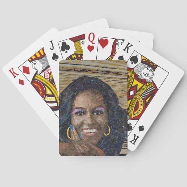 Baralho Michelle Obama paga cartas (Verso)