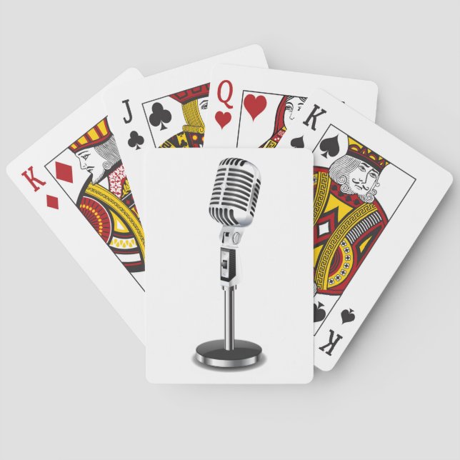 Baralho Microfone Vintage clássico (Verso)