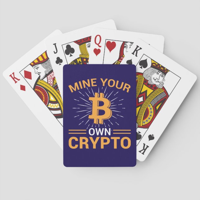 Baralho Minere Sua Própria Criptomoeda Bitcoin Mining, BTC (Verso)