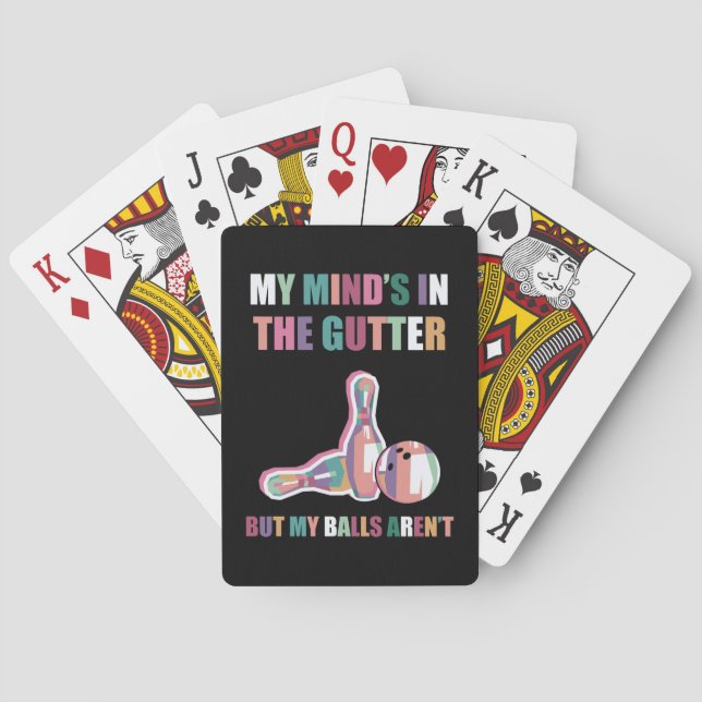 Baralho Minha mente está na sarjeta, mas minhas bolas não  (Verso)