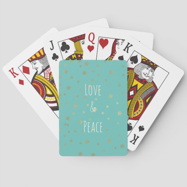 Baralho Mint Dourado Stars Love and Peace (Verso)