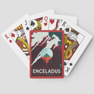 Baralho Missão De Poster-Cassini Do Espaço Retroativo A Sa