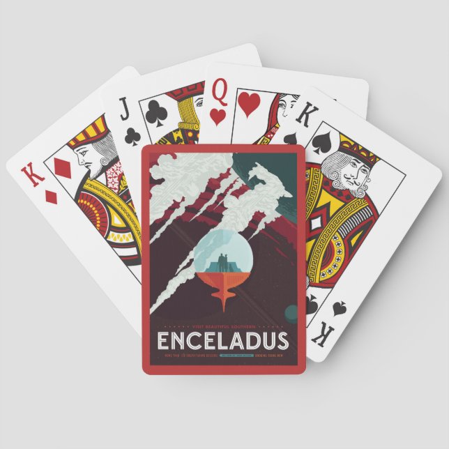 Baralho Missão De Poster-Cassini Do Espaço Retroativo A Sa (Verso)