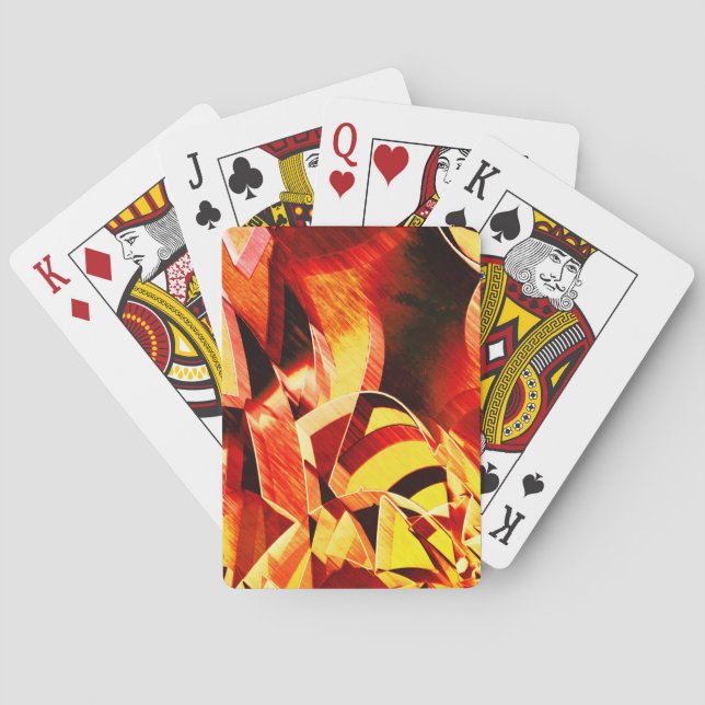 Baralho Mistura de amarelinho com vermelho escuro, forte l (Verso)