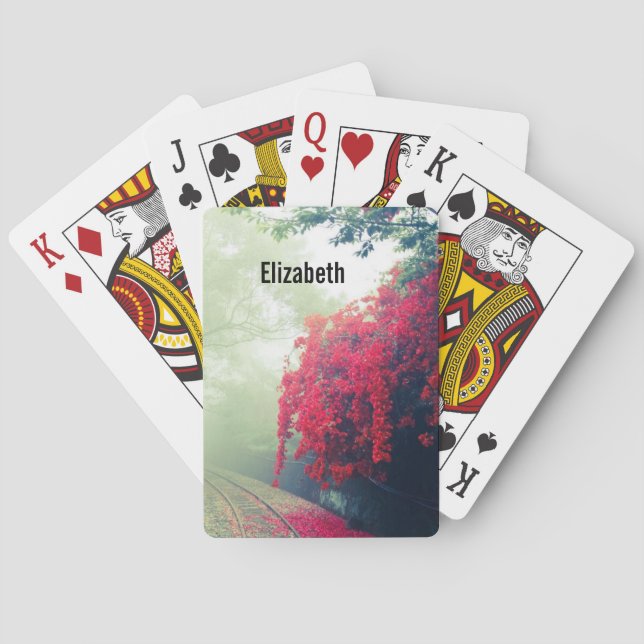 Baralho Misty Railroad Tracks Foto Cênica (Verso)