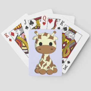 Baralho Miúdos bonitos dos desenhos animados do girafa do