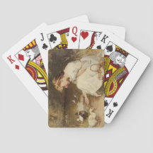 Moça alimentando patos (por Frederick Morgan)