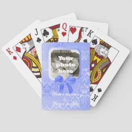 Baralho Modelo de foto ao quadrado em mauve damask