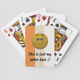 Baralho Modelo dos cartões de jogo do Emoticon da cara de
