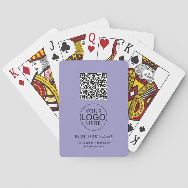Baralho Modern QR Code and Business Logo (Verso)