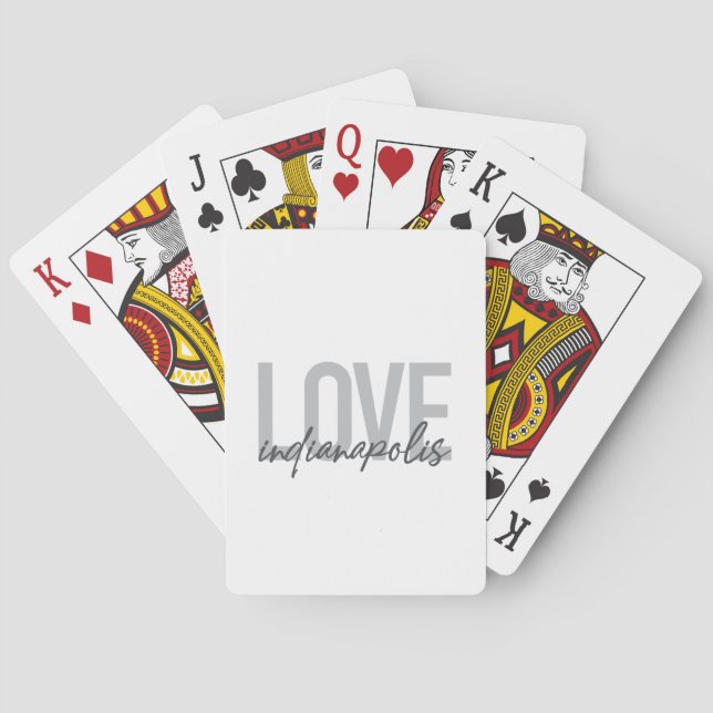 Baralho Modern, simple, cool design of Love Indianapolis (Verso)