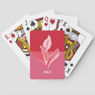 Baralho Moderna Calla Lily Red Pink Monograma