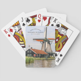 Baralho Moinho de vento de Zaanse Schans Aquarela Patrimôn