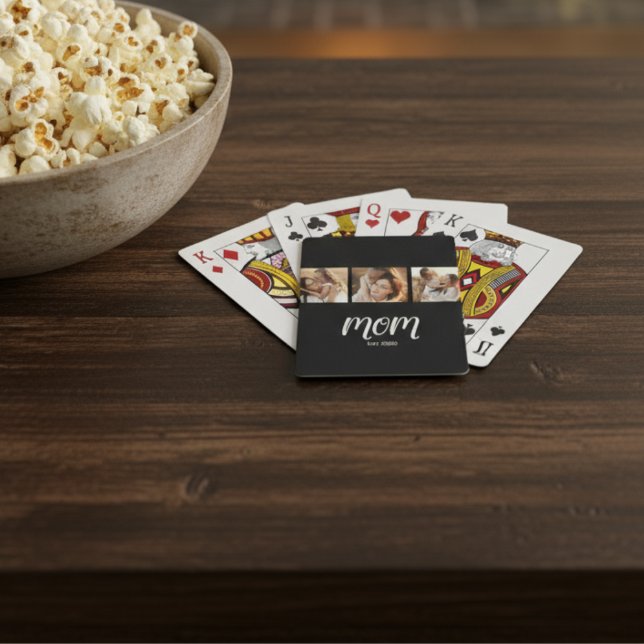 Baralho Mom Established Modern Bold Script Black 3 Photo (Criador carregado)