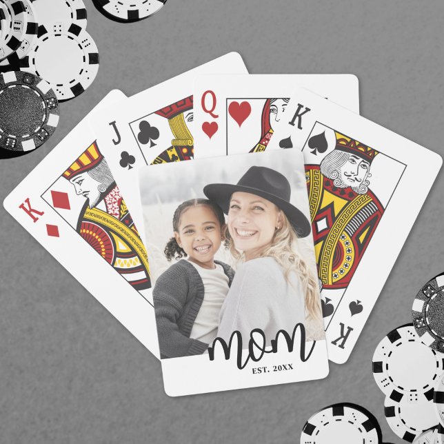 Baralho Mom Established Mother's Day Gift (Mom Established Mother's Day Gift Poker Cards)
