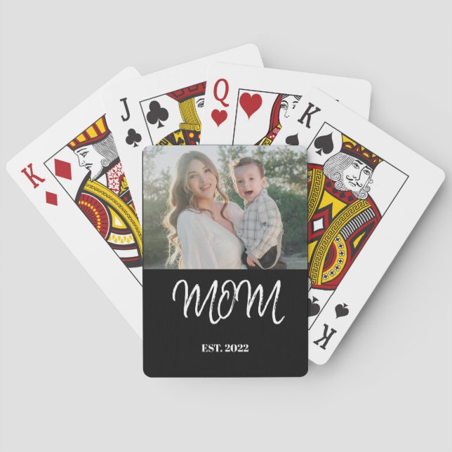 Baralho Mom established, Poker Cards with Photo  (Verso)