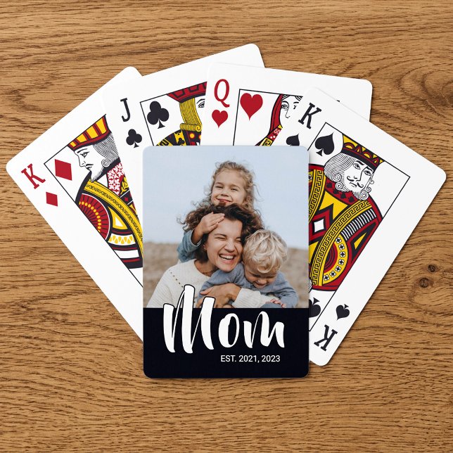 Baralho Mom Established Script Black Photo (Mom Established Script Black Photo Poker Cards)