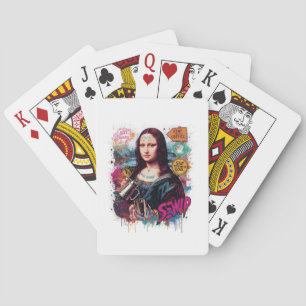 Baralho Mona Lisa Brew: Arte de Grafite de Café Urbano