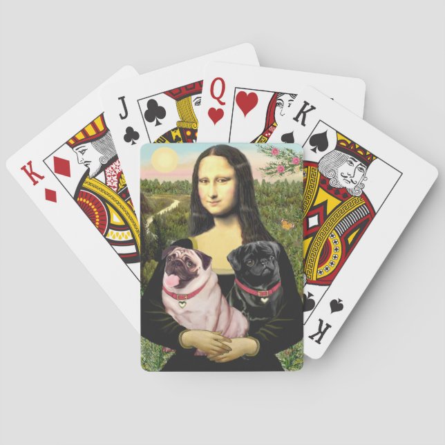 Baralho Mona Lisa - Dois Pugs (Verso)