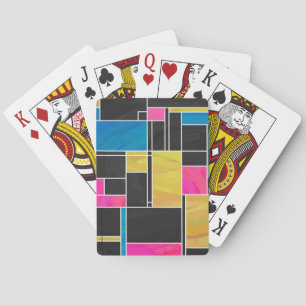 Baralho Mondrian Blue Pink Impressão