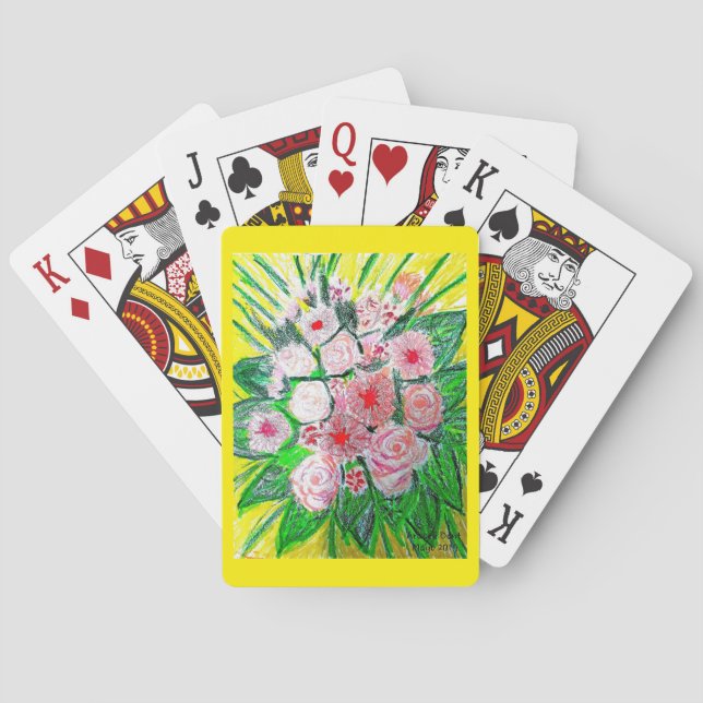 Baralho Monochromatic, Rosas, Dianthus caryophyllus,  Gerb (Verso)