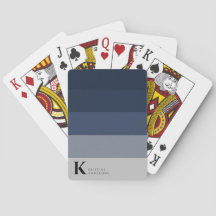 Monograma Clássico de Ombre Azul de Marinho Trendy