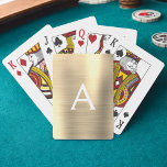 Baralho Monograma de aço inoxidável Dourado de luxo<br><div class="desc">Cartões De Brinquedo Elegante De Aço Isolado E Elegante De Aço Isolado E Dourado De Luxo. Essas placas podem ser personalizadas para incluir seu nome inicial e primeiro e fazer um favor de excelente para uma festa de aniversário,  chá de panela ou festa de solteira.</div>