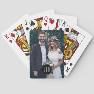 Baralho Monograma de Casamento de Crianças de Pet da Famíl