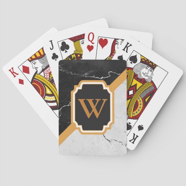 Baralho Monograma de mármore (Verso)