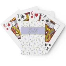 Monograma de Nome de Aquarela de Flor Silvestre Az