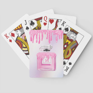 Baralho Monograma de Perfume de Perfume de Tinta Rosa Bril
