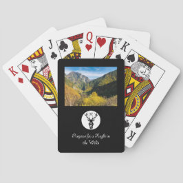 Baralho Monograma de Silhueta Preto com Selfie Personaliza