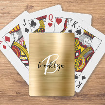 Monograma Dourado de Script Branco Preto e Bruto