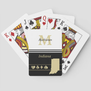 Baralho Monograma Dourado Silhouette Indiana