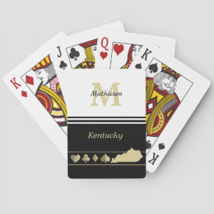 Baralho Monograma Dourado Silhouette Kentucky