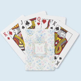 Baralho Monograma Floral Elegante