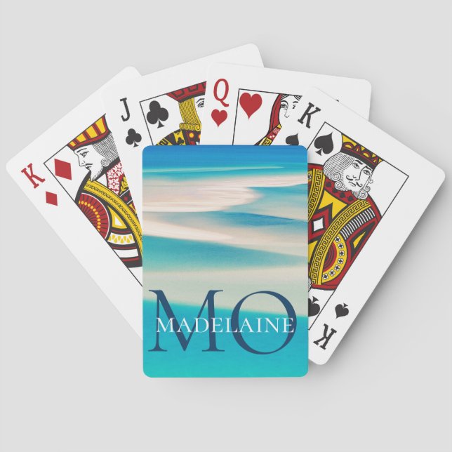 Baralho Monograma Ocean Beach Blue Personal (Verso)