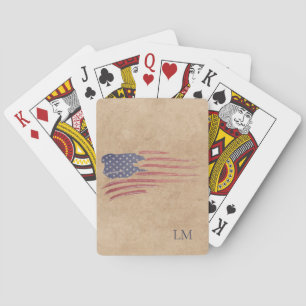 Baralho Monograma Patriótico Russo de Bandeira Americana