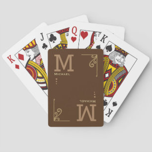 Baralho Monograma Personalizado de Navegação do Poker Play